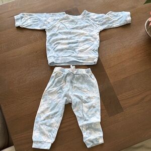 Blue and White Tie-Dye Baby Outfit